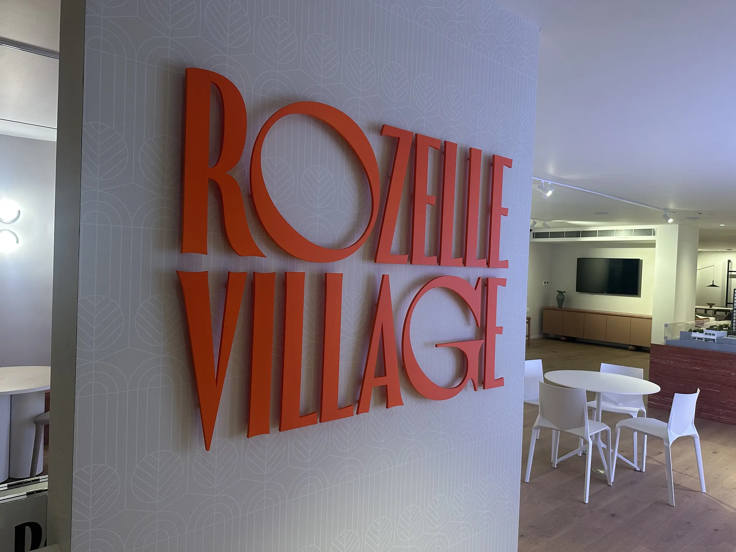 Rozelle Village branded sales suite interior