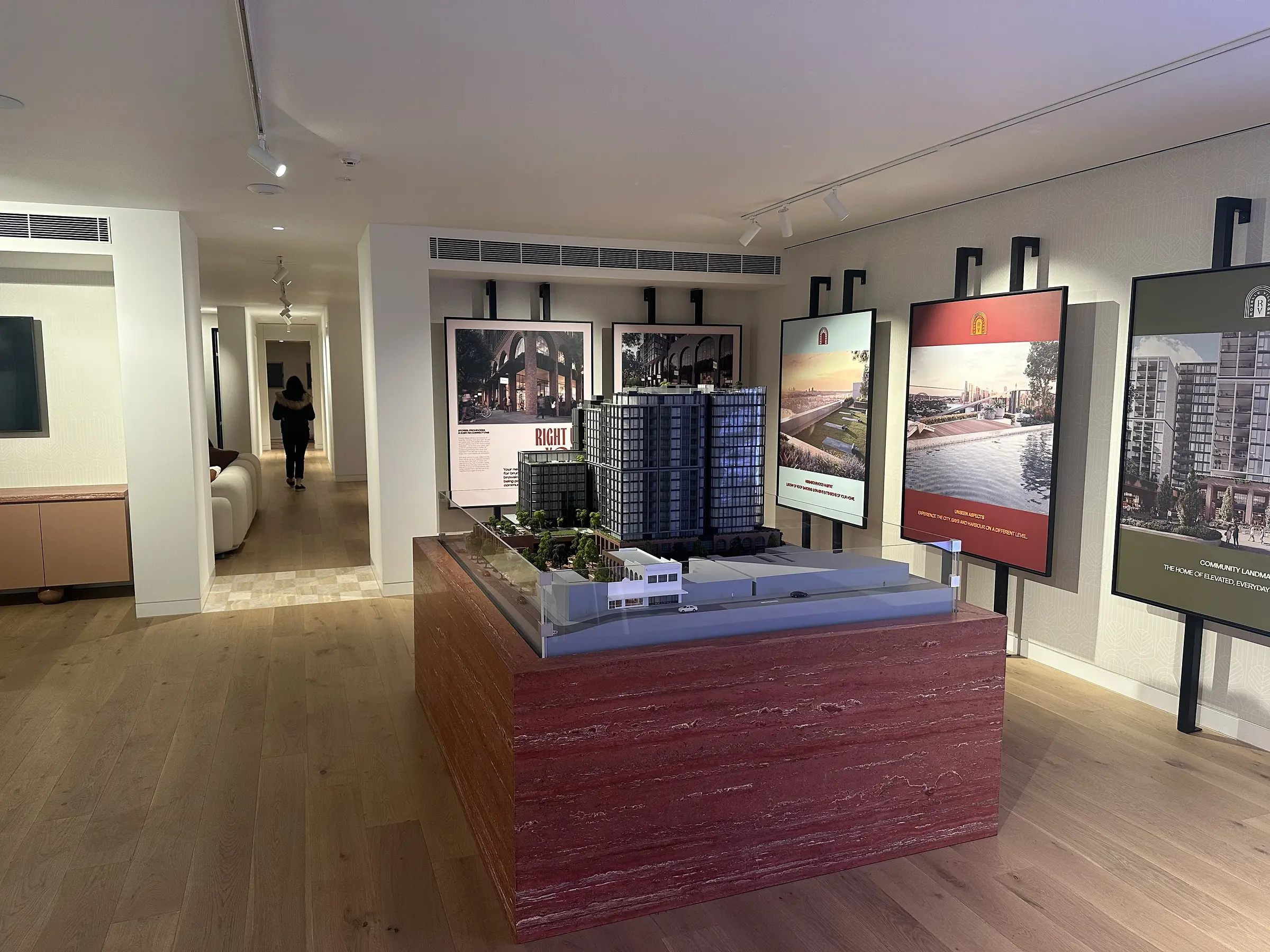 Development display area in the Rozelle Village sales suite