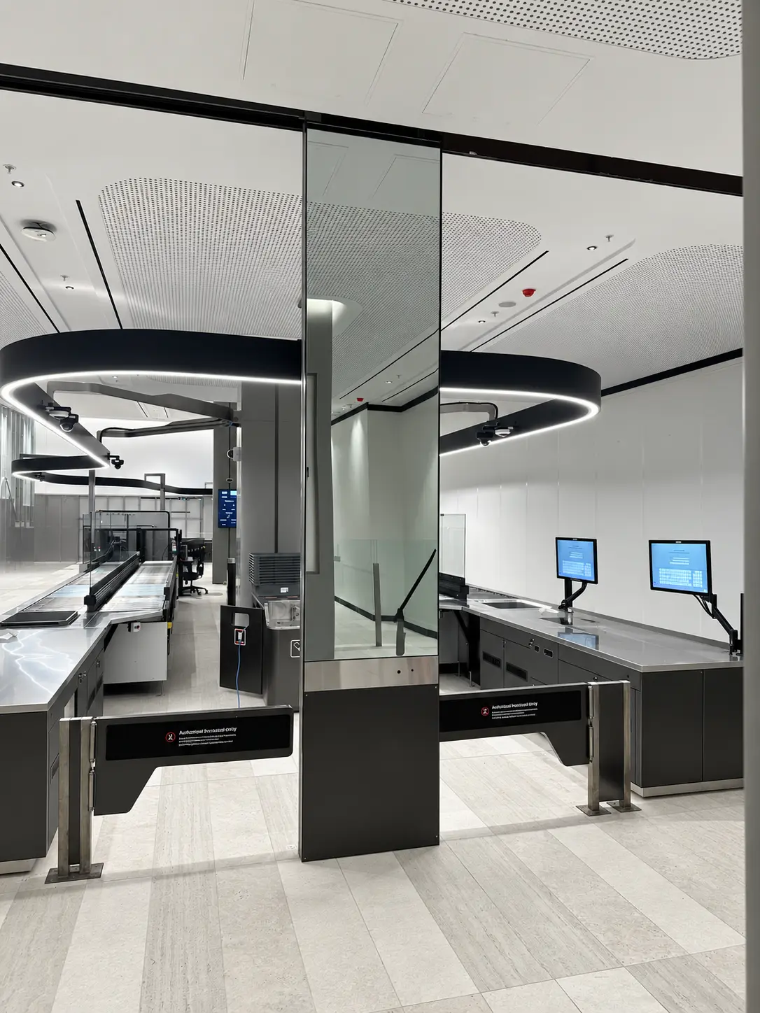 Sydney International Airport screening-area joinery